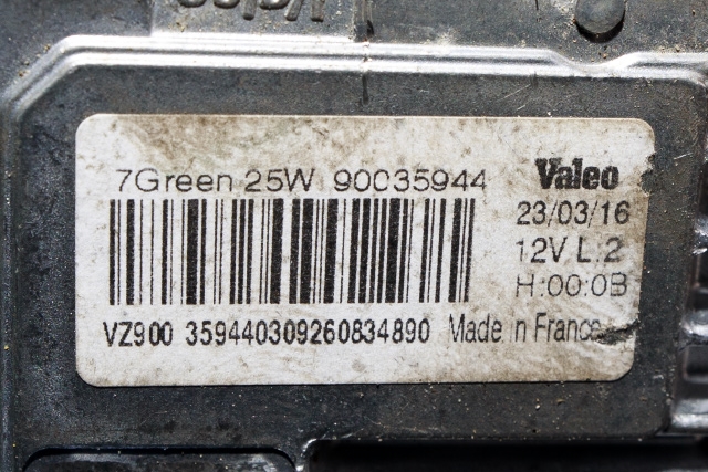 Styreenhet xenon/ballast til Toyota Proace 2016-->> (Type II)  (VALEO|90035944|)
