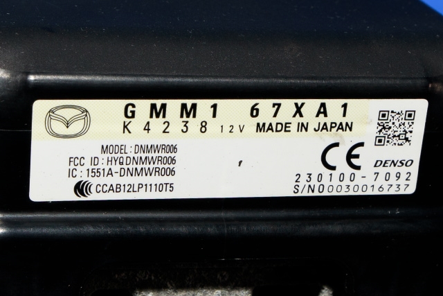 Sensor radar til Mazda CX-3 2015-2022  (MAZDA|GMM1-67-XA1|)