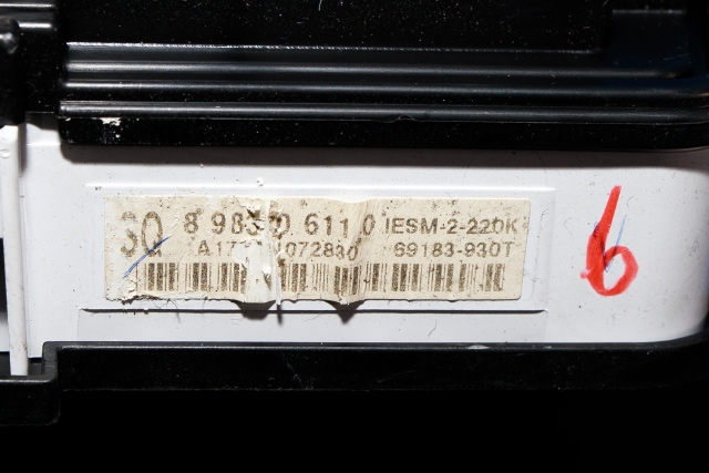 Instrumentpanel til Isuzu D-Max 2017-2020 (Type II, Fase 2)