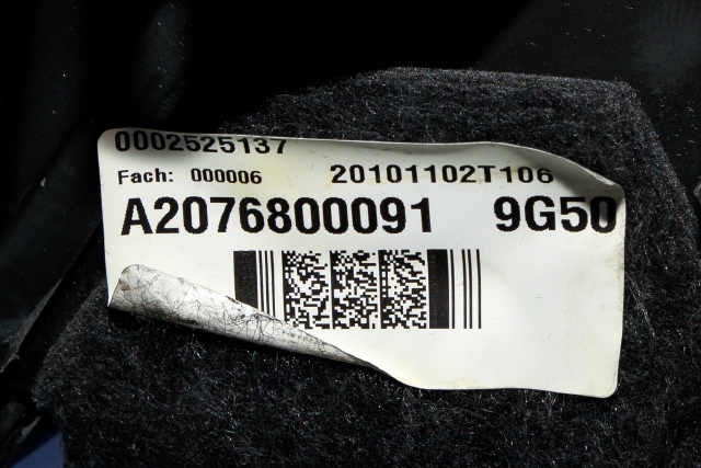 Hanskerom til Mercedes E-Klasse, Coupe/Cab 2009-2013 (Fase 1) (C207) (C207) (MERCEDES|A 207 680 00 91|)