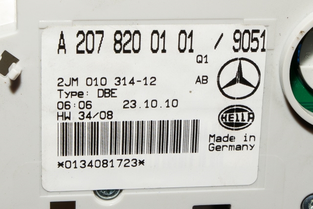 Taklyspanel til Mercedes E-Klasse, Coupe/Cab 2009-2013 (Fase 1) (C207) (C207) (MERCEDES|A 207 820 01 01|)
