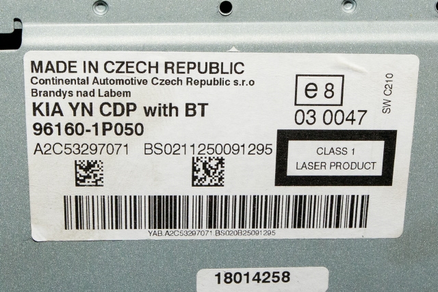 Bilstereo til Kia Venga 2010-2017  (KIA|96160-1P050|)