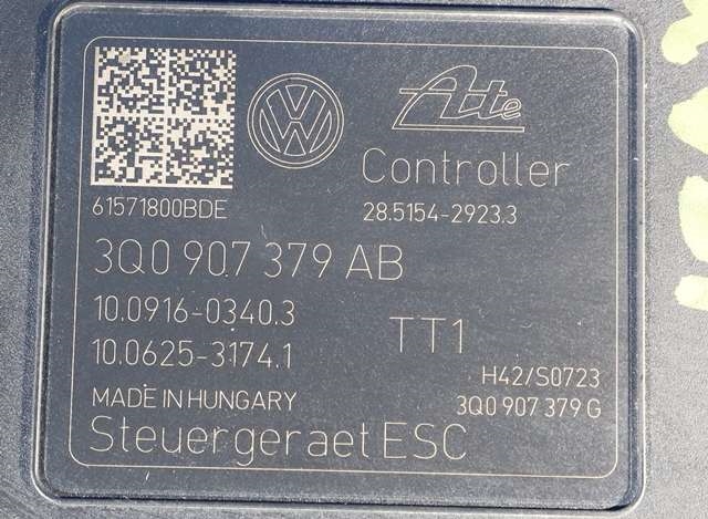ABS sentral til VW Passat 2015-2019 (Fase 1) (B8) (B8) (VAG|3Q0 614 517 AB|3Q0 907 379 AB|)