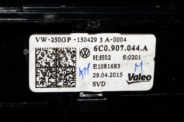 Varmeapparat betjening til VW Polo 2014-2017 (Type V, Fase 2)  (VAG|6C0 907 044 A|)