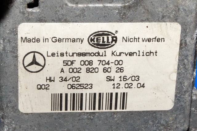 Styreenhet xenon/ballast til Mercedes E-Klasse 2002-2006 (Fase 1) (W211) (W211) (MERCEDES|A 002 820 60 26|)