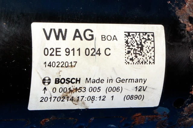 Starter diesel til VW Transporter / Caravelle 2015-2019 (T6) (T6) (BOSCH|0 001 153 005|02E 911 024 C|)