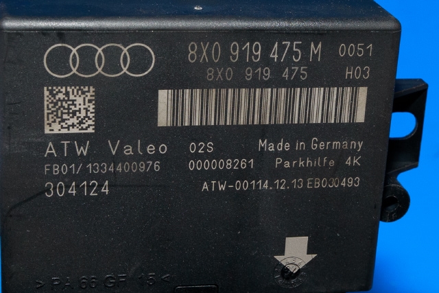 Styreenhet parkering til Audi A1 2010-2014 (Type I, Fase 1) (VAG|8X0 919 475 M|)
