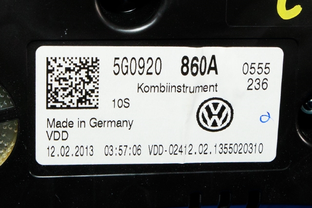 Instrumentpanel til VW Golf VII 2012-2017 (Fase 1) (VAG|5G0 920 860 A|)