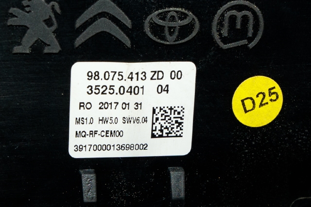 Varmeapparat betjening til Peugeot Expert 2016-->> (Type III)  (PEUGEOT|98 075413 ZD-00|)