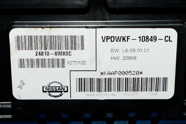 Instrumentpanel til Nissan E-NV200 2014-->>  (NISSAN|24810-6QX0C|)