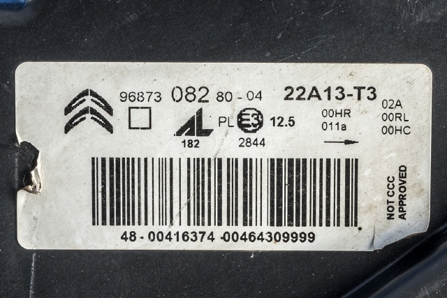 Frontlykt venstre halogen til Citroën C4 2011-2017 (Type II)  (CITROEN|96 873082 80|)