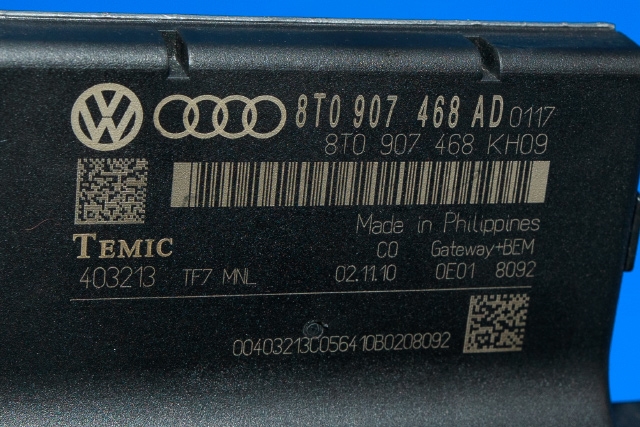 Styreenhet diverse til Audi Q5 2008-2012 (Type I, Fase 1)  (VAG|8T0 907 468 AD|)