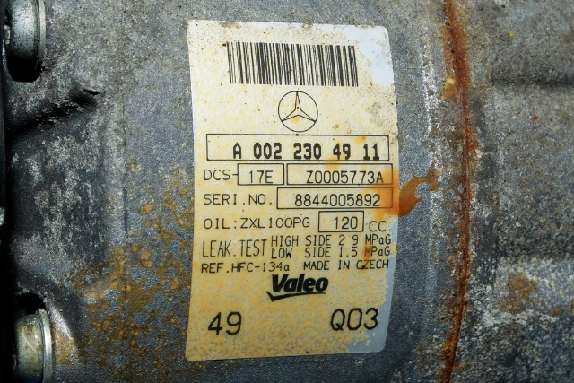 Aircondition kompressor til Mercedes C-Klasse 2007-2011 (Fase 1) (W204) (W204) (VALEO|Z0005773A|A 002 230 49 11|)