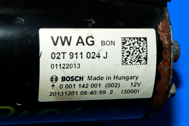 Starter til Audi A1 2010-2014 (Type I, Fase 1)  (BOSCH|0 001 142 001|02T 911 024 J|)