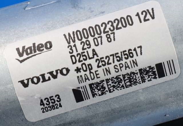 Viskermotor bakrute til Volvo V70 2014-2016 (Type III, Fase 2)  (VOLVO|31290787|)