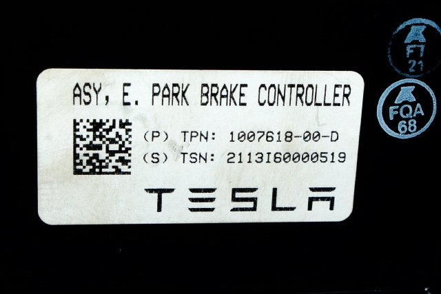 Styreenhet elektrisk parkbrems (EPB - Electric Parking Brake) til Tesla Model S 2013-2016 (Fase 1)  (TESLA|1007618-00-D|)