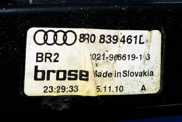 Ruteheis venstre bak til Audi Q5 2008-2012 (Type I, Fase 1)  (VAG|8K0 959 811 A|)