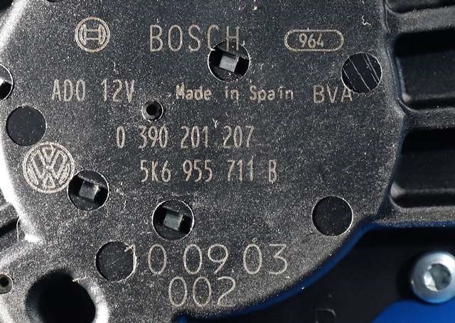Viskermotor bakrute til VW Golf VI 2008-2012 (BOSCH|0 390 201 207|5K6 955 711 B|)