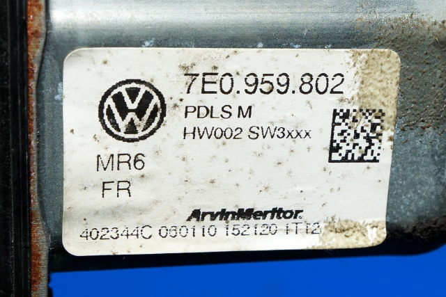 Ruteheis, kun motor, høyre foran til VW Transporter / Caravelle 2009-2015 (Fase 2) (T5) (T5) (VAG|7E0 959 802|)