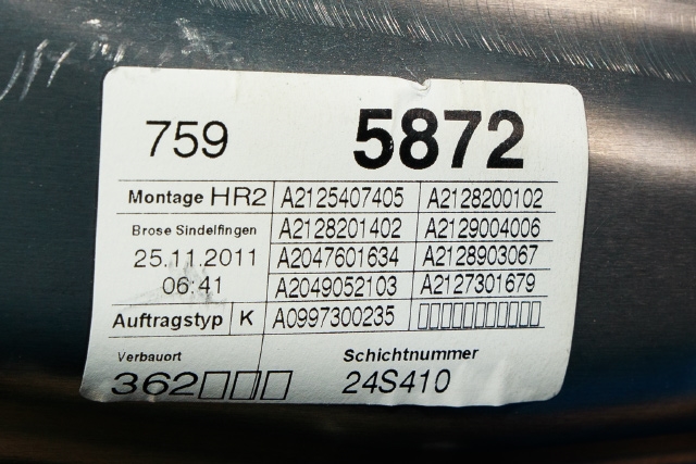 Ruteheis høyre bak til Mercedes E-Klasse 2009-2013 (Fase 1) (W212) (W212) (MERCEDES|A 204 820 06 42|)