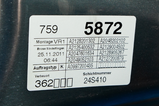 Ruteheis høyre foran til Mercedes E-Klasse 2009-2013 (Fase 1) (W212) (W212) (MERCEDES|A 204 820 02 42|)