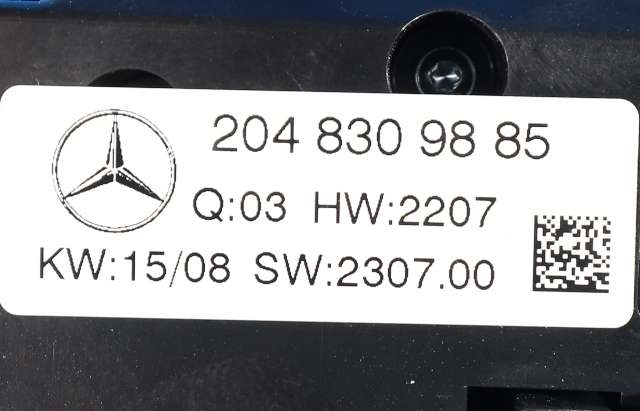 Varmeapparat betjening til Mercedes C-Klasse 2007-2011 (Fase 1) (W204) (W204) (MERCEDES|204 830 98 85|)