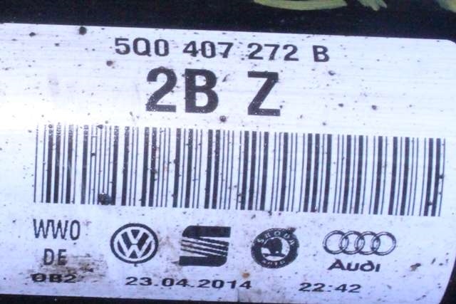 Drivaksel høyre foran, bensin/manuell til VW Golf VII 2012-2017 (Fase 1) (VAG|5Q0 407 272 B|)
