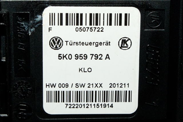 Ruteheis, kun motor, høyre foran til VW Golf, Plus/Cross 2009-2013 (Fase 2) (VAG|5K0 959 702 G|)