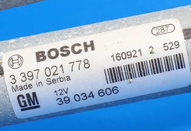 Viskermotor frontrute komplett m/overføring til Opel Astra K 2015-->> (BOSCH|1 397 220 714|)