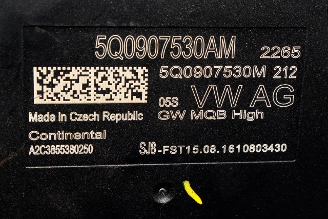 Styreenhet diverse til Škoda Superb 2015-->> (Type III) (VAG|5Q0 907 530 AM|)