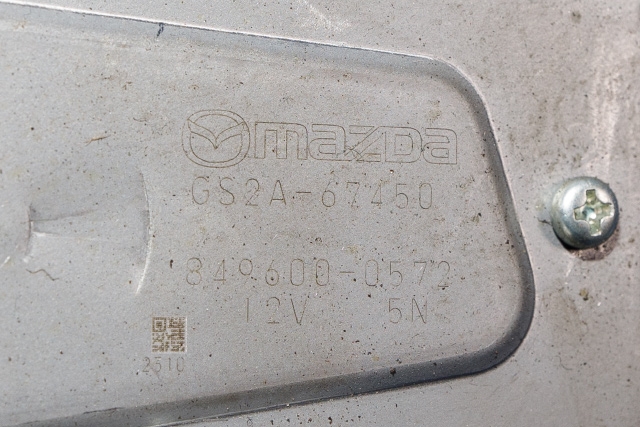 Viskermotor bakrute til Mazda 6 2010-2013 (Type II, Fase 2)  (DENSO|849600-0572|GS2A-67450|)
