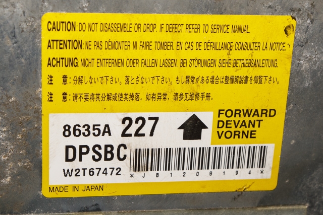 Styreenhet airbag hovedsensor til Mitsubishi i-MiEV 2010-->> (MITSUBISHI|8635A227|)
