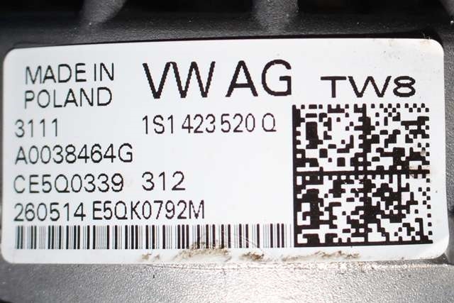 Rattaksel elektrisk servo til VW E-Up 2013-2019 (VAG|1S1 423 520 Q|)