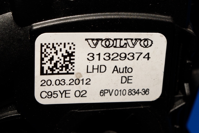 Pedal gass til Volvo V60 2010-2013 (Type I, Fase 1)  (HELLA|6PV 010 834-36|31329374|)