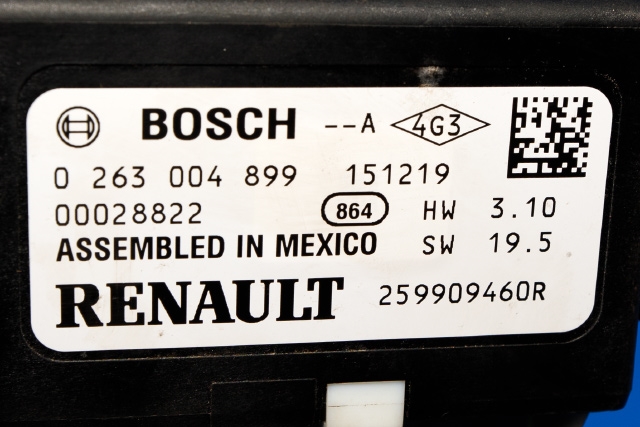 Styreenhet parkering til Renault Megane 2016-->> Type IV (BOSCH|0 263 004 899|2599 09460R|)