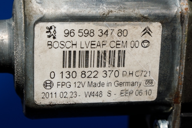 Ruteheis høyre bak til Peugeot 308 2007-2011 (Type I, Fase 1) (BOSCH|0 130 822 370|96 598347 80|)