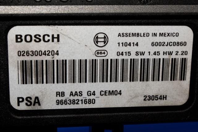 Styreenhet parkering til Peugeot 308 2007-2011 (Type I, Fase 1)  (PEUGEOT|96 638216 80|)