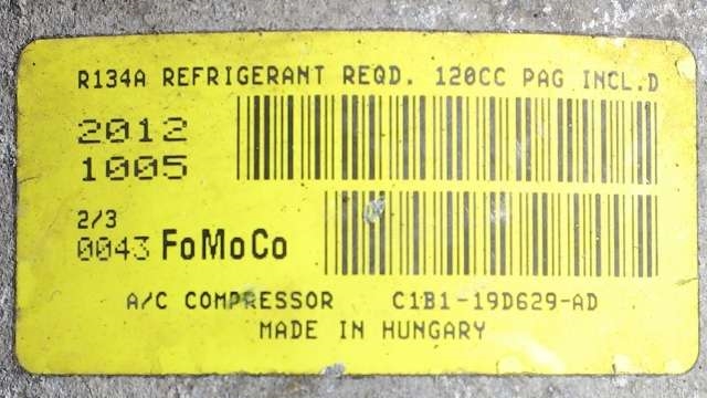 Aircondition kompressor til Ford B-Max 2012-2017  (FORD|C1B1-19D629-AD|)