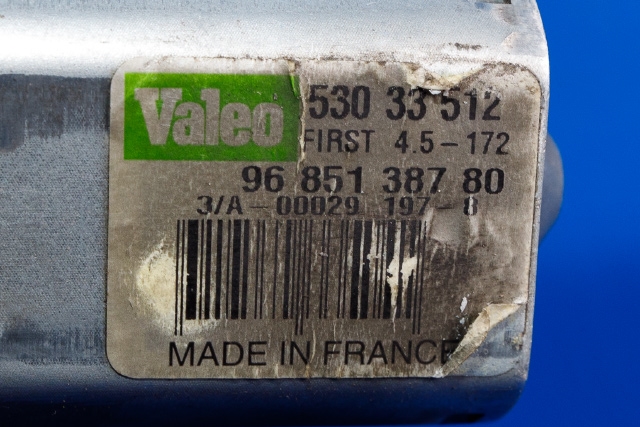 Viskermotor bakrute venstre til Citroën Berlingo 2008-2015 (Type II, Fase 1) (VALEO|530 33 512|96 851387 80|)