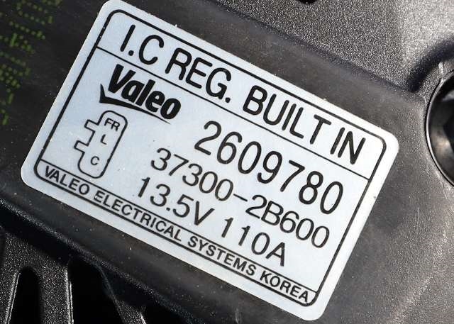 Dynamo til Kia Sportage 2010-2016 (Type III)  (VALEO|2609780|37300-2B600. 13|)