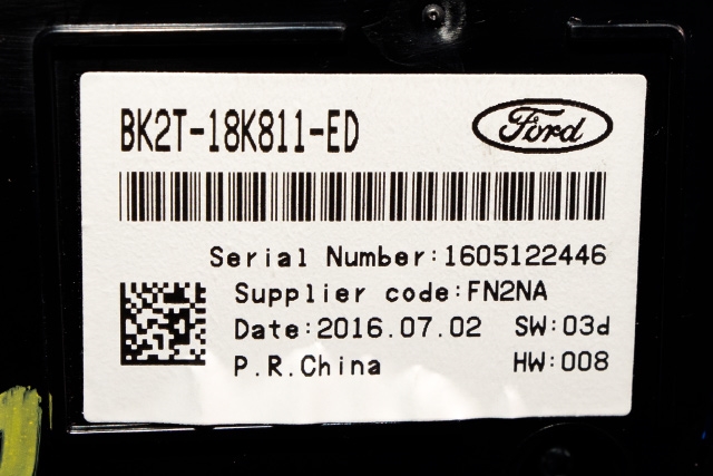 Bilstereo betjeningspanel til Ford Transit Connect 2013-2018 Type II, Fase 1  (FORD|BK2T-18K811-ED|)