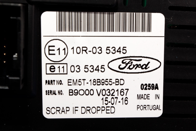 Instrument kjørecomputer til Ford Transit Connect 2013-2018 Type II, Fase 1  (FORD|EM5T-18B955-BD|)