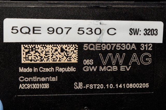 Styreenhet diverse til VW e-Golf 2014-2017 (Fase 1) (CONTINENT|A2C91303103B|5QE 907 530 C|)