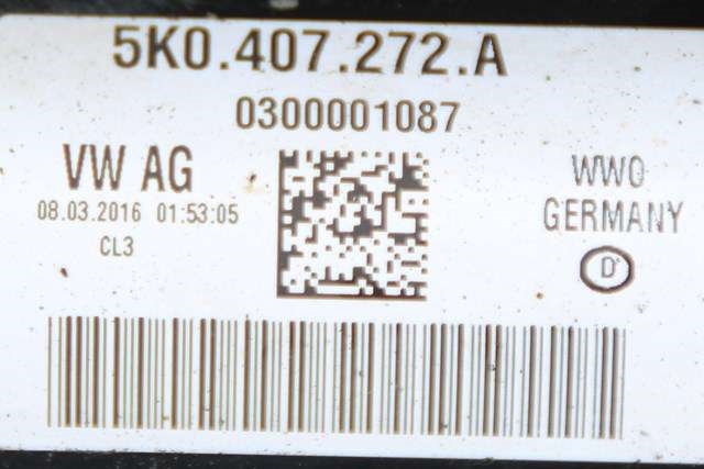 Drivaksel høyre foran, bensin/automat til VW Caddy 2015-2020 (Type III, Fase 3)  (VAG|5K0 407 272 A|)