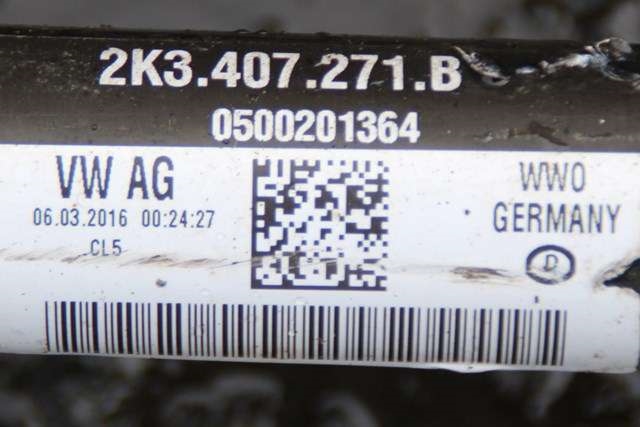 Drivaksel venstre foran, bensin/automat til VW Caddy 2015-2020 (Type III, Fase 3) (VAG|2K3 407 271 B|)