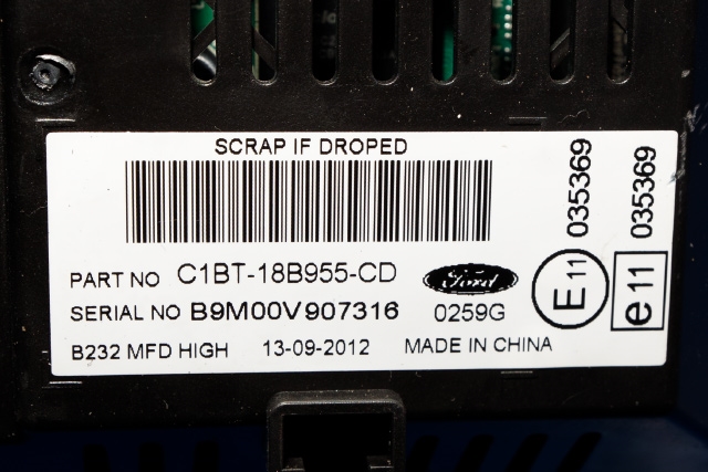 Instrument kjørecomputer til Ford B-Max 2012-2017  (FORD|C1BT-18B955-CD|)