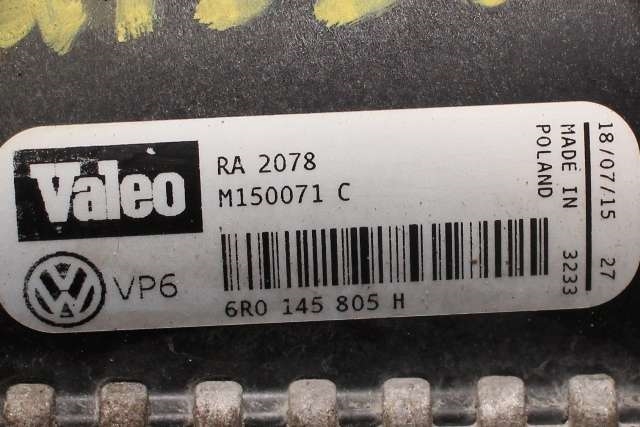 Radiator (automat gir) til VW Polo 2014-2017 (Type V, Fase 2) (VAG|6R0 145 805 H|)