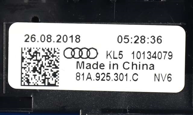 Bryter nødblink til Audi Q2 2016-->> (VAG|81A 925 301 C|)