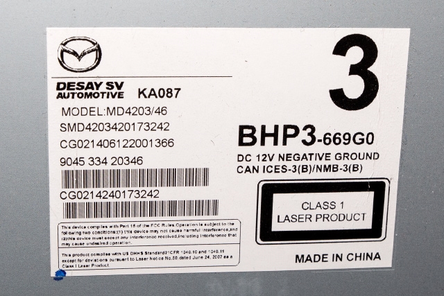 Bilstereo til Mazda 3 2013-2016 (Type III, Fase 1) (MAZDA|BHP3-66-9G0|)