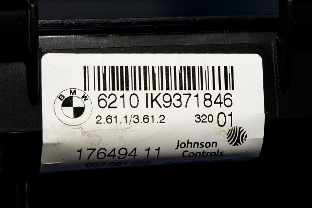 Instrumentpanel til BMW 1-Serie 2015-2019 (Fase 2) (F20/F21) (F20/F21) (JOHNSON|3071834-01|62.10-9 371 846|)